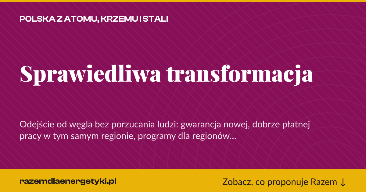 Karta social do udostępnienia: Sprawiedliwa transformacja